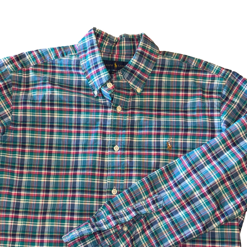 Ralph Lauren men’s large classic fit Multi Colored plaid button-down shirt